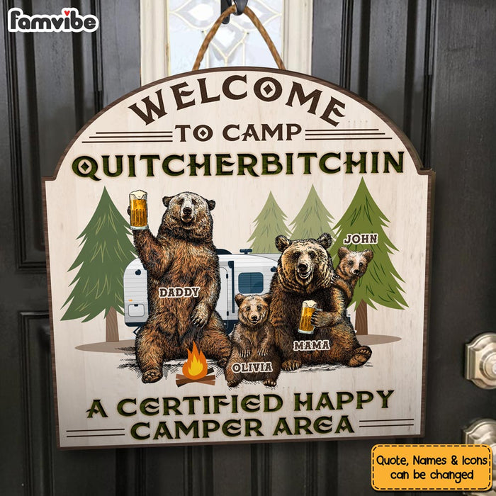 Personalized Gift For Couple Bear Camping Wood Sign 25820 1