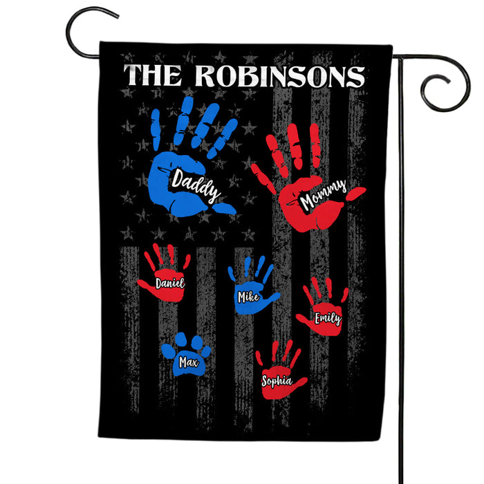 Personalized Gift For Family Hand Print Flag 25828 1