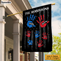Personalized Gift For Family Hand Print Flag 25828 thumb 1