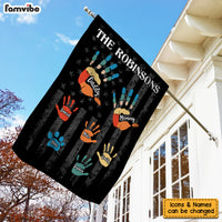 Personalized Gift For Family Hand Print Flag 25828 thumb 1