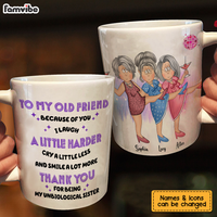 Personalized Gift For Friends Unbiological Sister Mug 25829 thumb 1