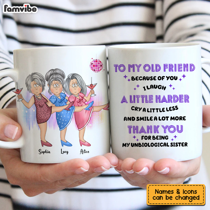 Personalized Gift For Friends Unbiological Sister Mug 25829 1
