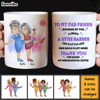 Personalized Gift For Friends Unbiological Sister Mug 25829 thumb 1
