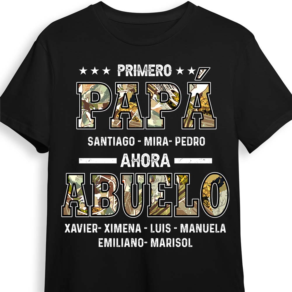 Personalized Primero  Papá  Ahora  Abuelo Shirt Hoodie Sweatshirt 25532 25832 Primary Mockup