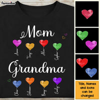 Personalized Gift For Mom Grandma Colorful Hearts Shirt - Hoodie - Sweatshirt 25835 thumb 1