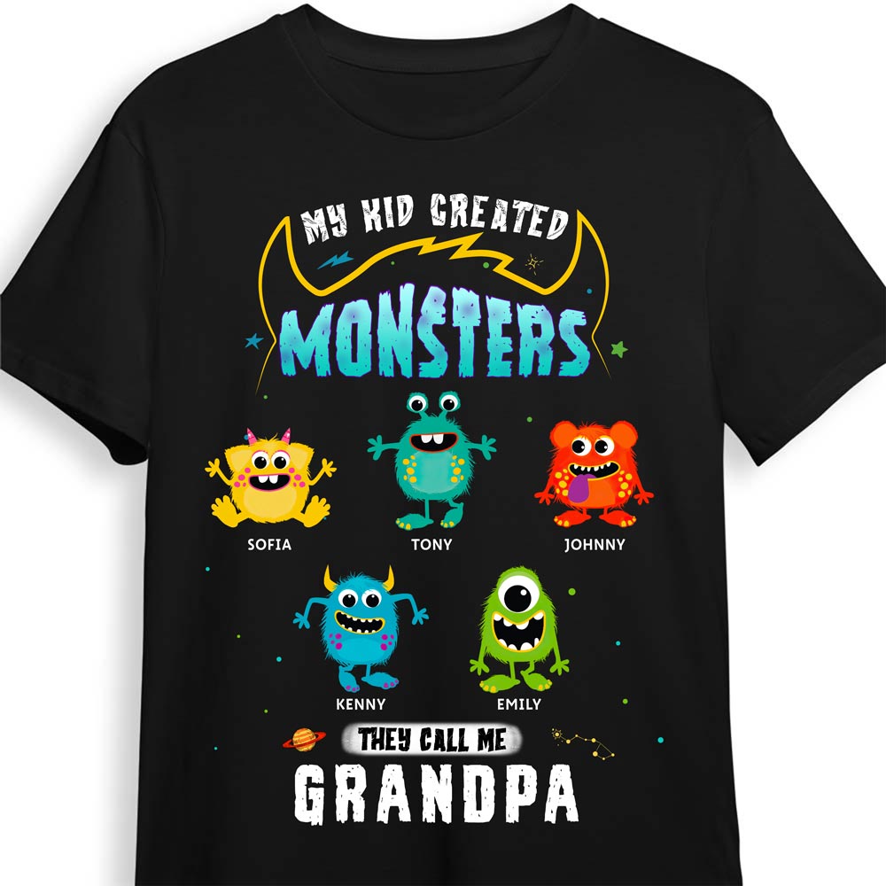Personalized Gift For Grandpa Of Little Monsters Shirt Hoodie Sweatshirt 25838 Primary Mockup