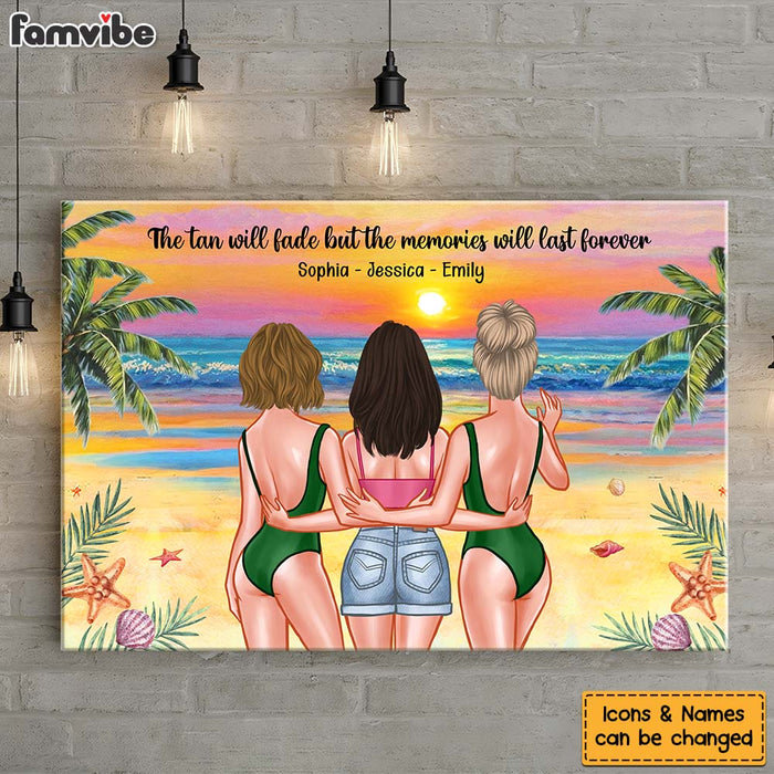 Personalized Gift For Friends Tans Fade But Memories Stay Forever Canvas 25840 1