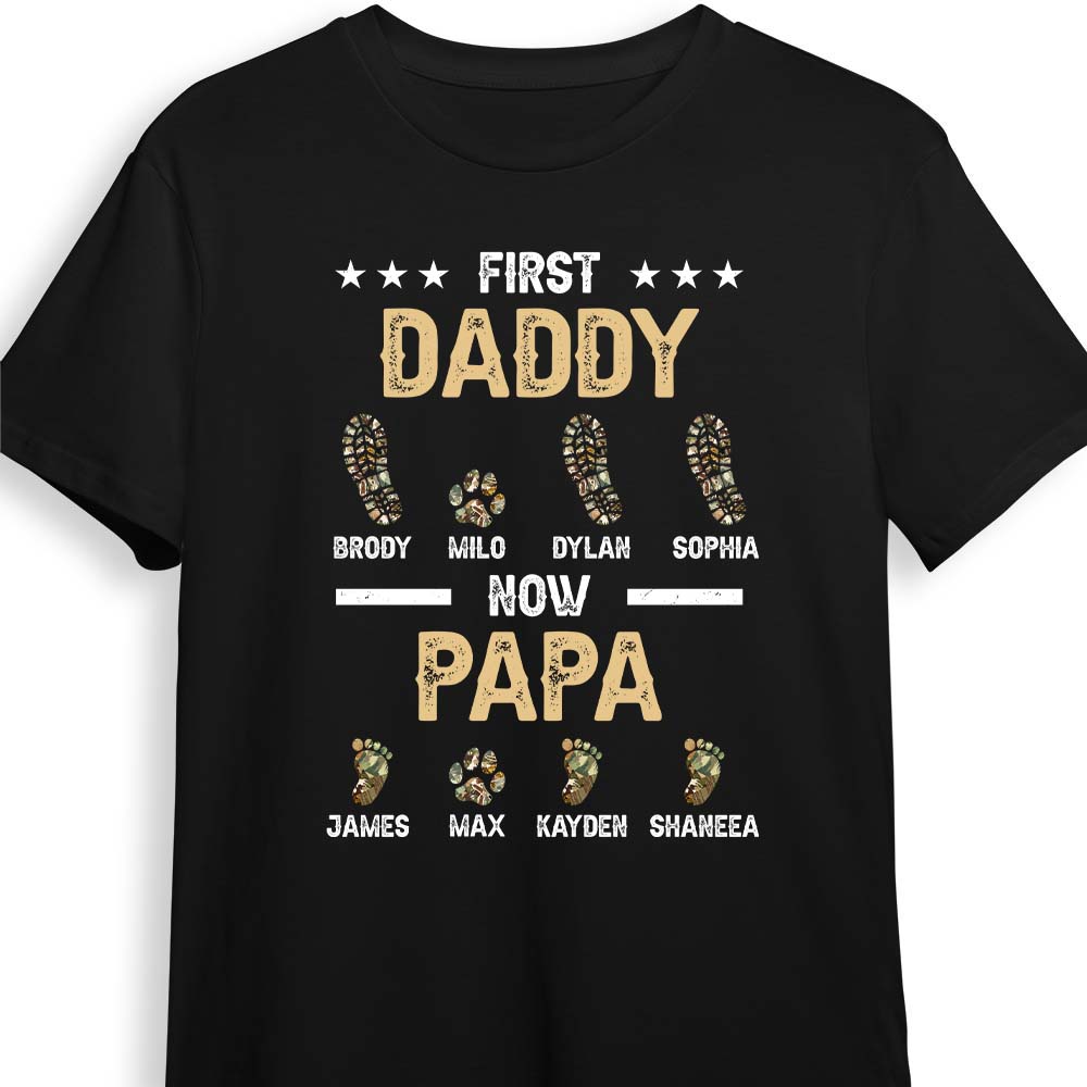Personalized Gift For Grandpa First Dad Now Papa Shirt Hoodie Sweatshirt 25843 Primary Mockup