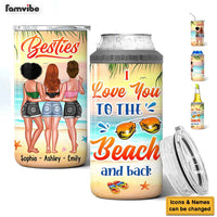 Personalized Gift For Friends I Love You To The Beach And Back 4 in 1 Can Cooler 25845 thumb 1