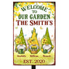 Personalized Gift For Family Welcome To Our Garden Metal Sign 25849 1