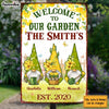Personalized Gift For Family Welcome To Our Garden Metal Sign 25849 1