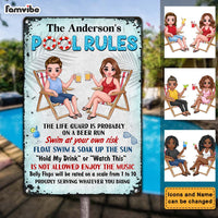 Personalized Pool Rules Metal Sign 25850 thumb 1