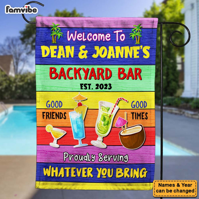 Personalized Backyard Bar Flag 25857 1