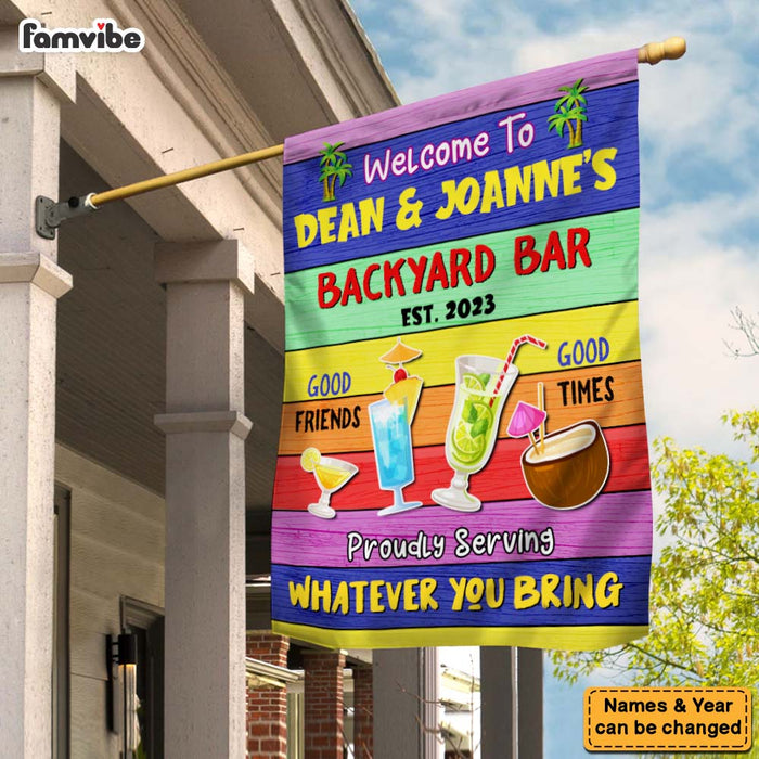 Personalized Backyard Bar Flag 25857 1