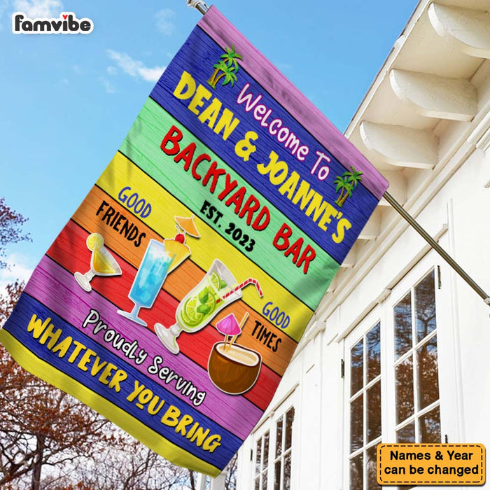 Personalized Backyard Bar Flag 25857 1