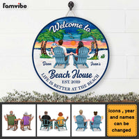 Personalized Gift For Family Beach House Wood Sign 25859 thumb 1