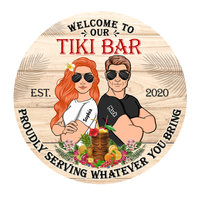 Personalized Gift For Couple Tiki Bar Wood Sign 25861 thumb 1