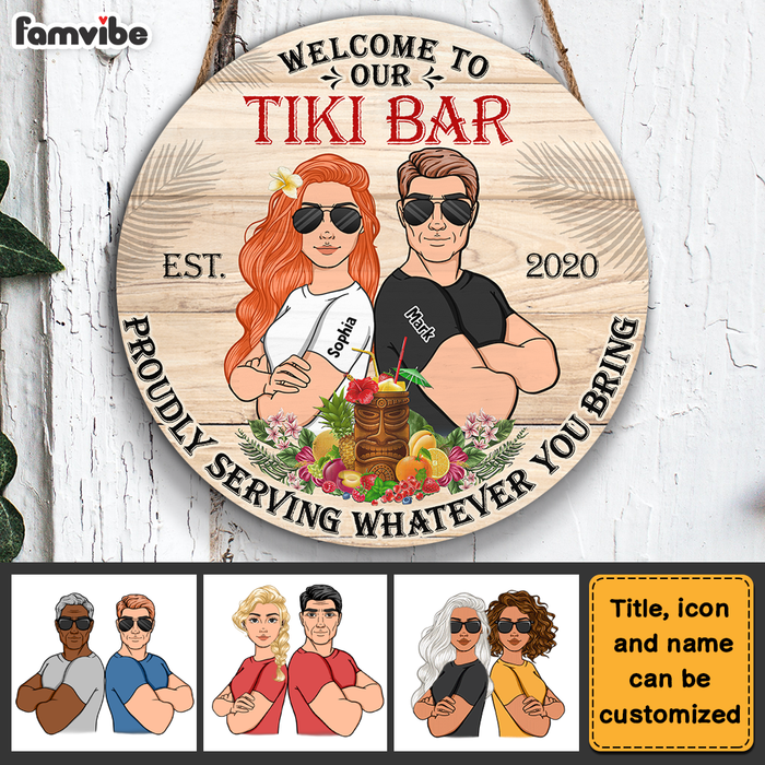 Personalized Gift For Couple Tiki Bar Wood Sign 25861 1