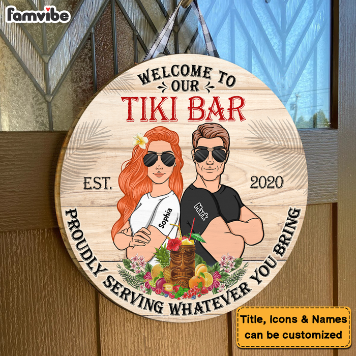 Personalized Gift For Couple Tiki Bar Wood Sign 25861 1