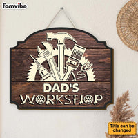 Personalized Gift for Dad's Workshop Wood Sign 25865 thumb 1