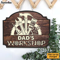Personalized Gift for Dad's Workshop Wood Sign 25865 thumb 1
