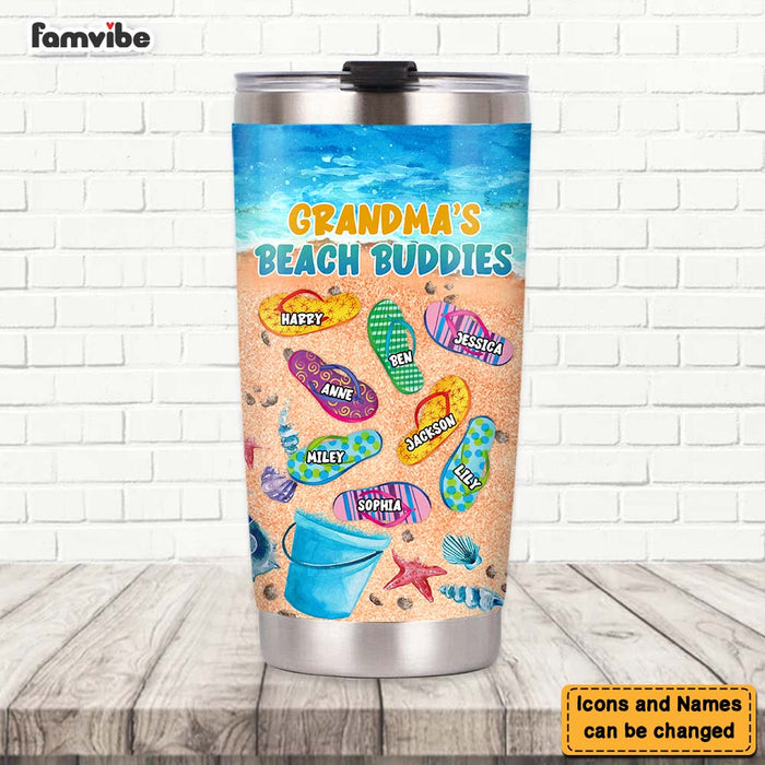 Personalized Grandma's Beach Buddies Steel Tumbler 25873 1