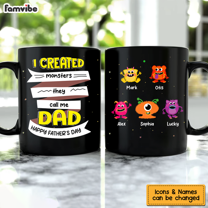 Personalized Gift for Dad I Created Monsters Mug 25874 1