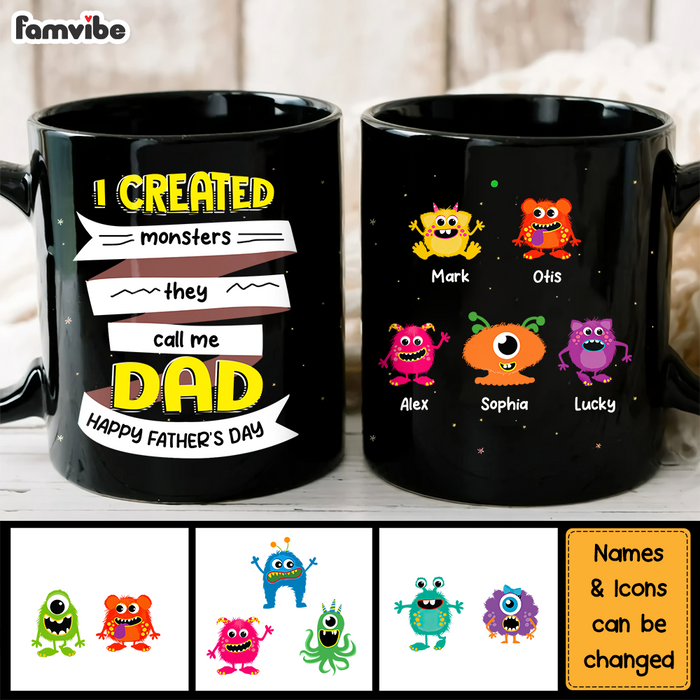 Personalized Gift for Dad I Created Monsters Mug 25874 1