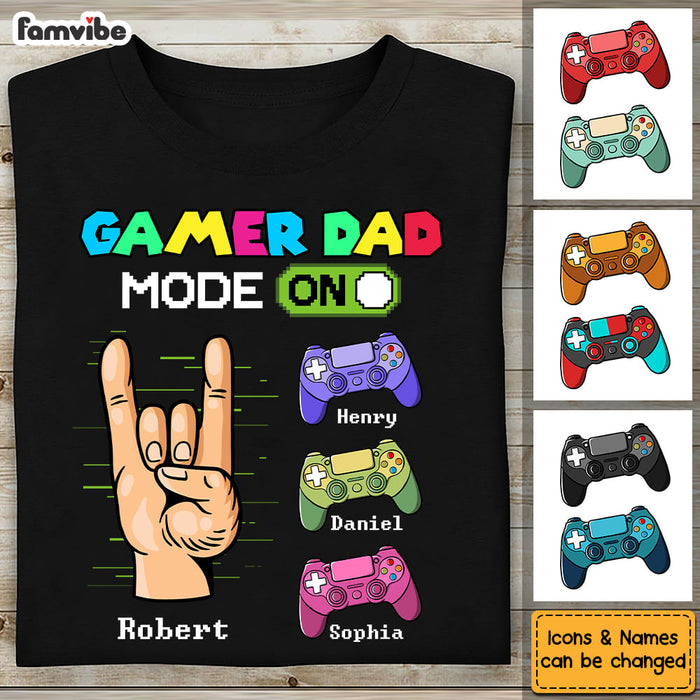 Personalized Dad Game mode Shirt - Hoodie - Sweatshirt 25875 1