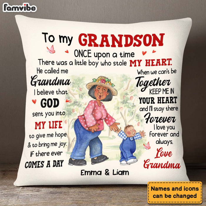 Personalized Gift for Grandson To My Grandson Little Boy Pillow 25876 1