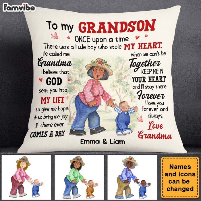 Personalized Gift for Grandson To My Grandson Little Boy Pillow 25876 1