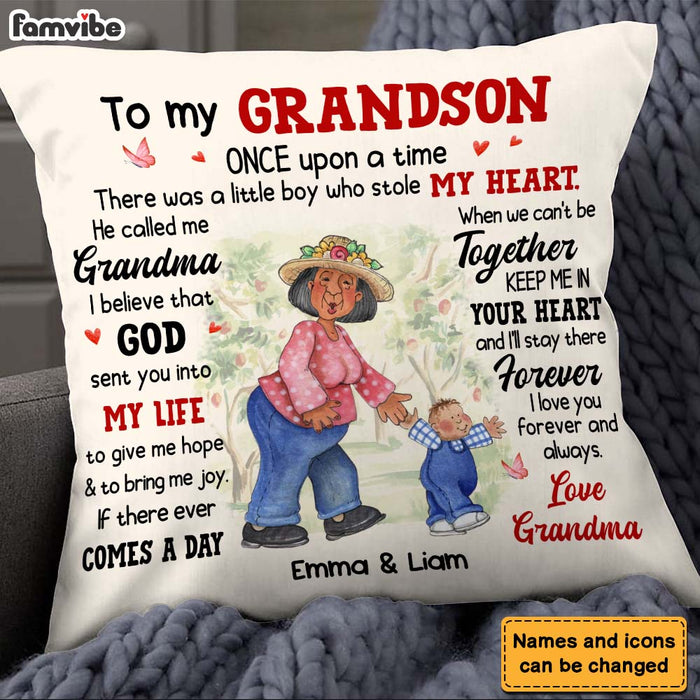 Personalized Gift for Grandson To My Grandson Little Boy Pillow 25876 1