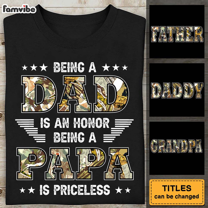 Personalized Being A  Papa  Is Priceless Shirt - Hoodie - Sweatshirt 25877 1