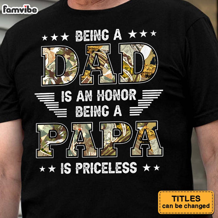 Personalized Being A  Papa  Is Priceless Shirt - Hoodie - Sweatshirt 25877 1