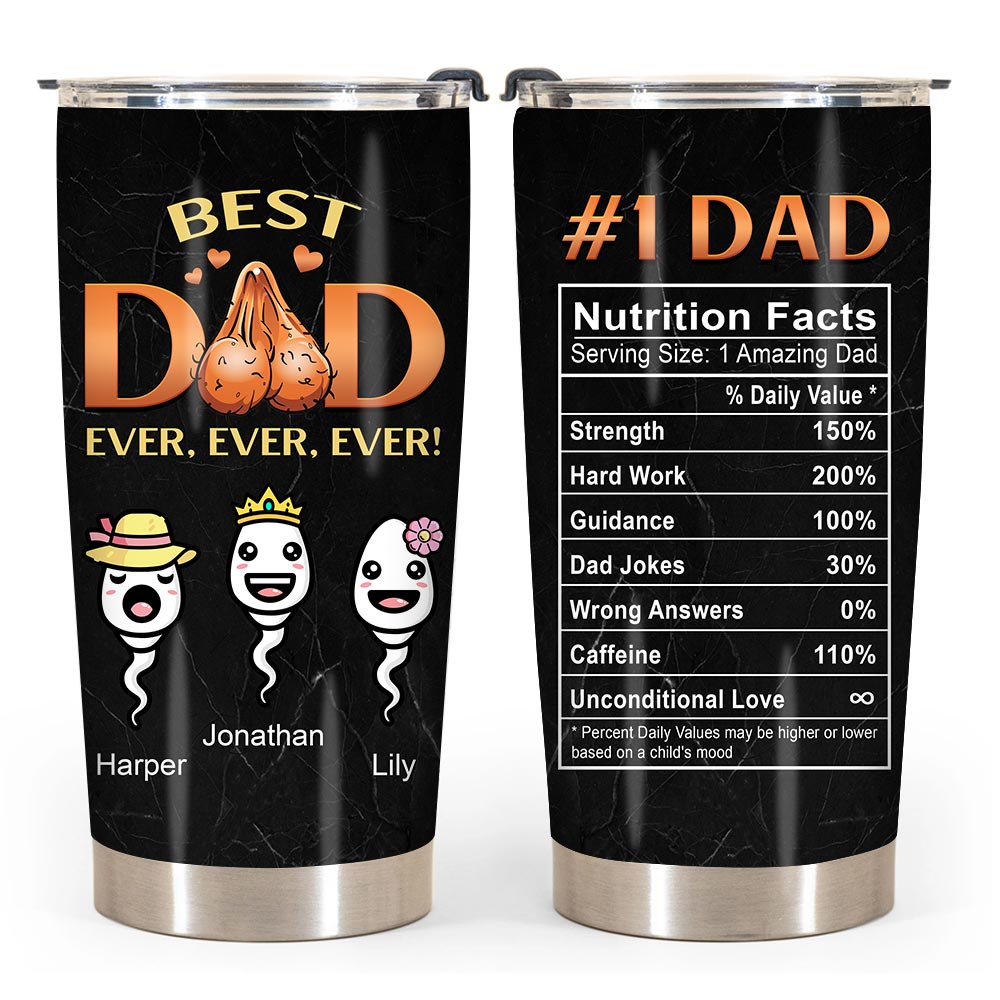 Personalized  Gifts for Dad #1 Dad Steel Tumbler 25878 Primary Mockup