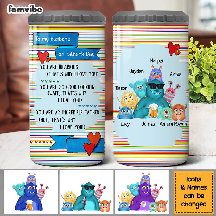 Personalized Gift for Husband On Father's Day 4 in 1 Can Cooler 25880 1