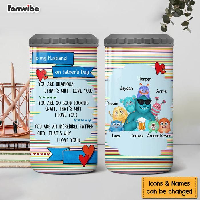 Personalized Gift for Husband On Father's Day 4 in 1 Can Cooler 25880 1