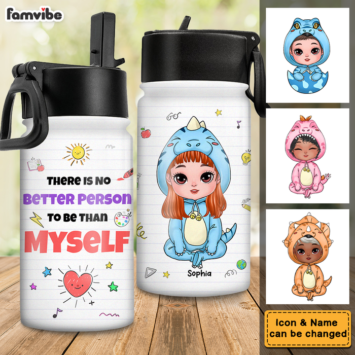 Personalized Gift For Kids Self Love Affirmation Kids Water Bottle With Straw Lid 25881 1