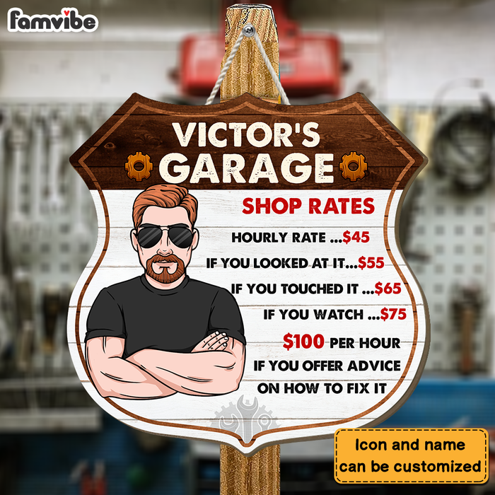 Personalized Gift For Dad Grandpa Garage Wood Sign 25883 1