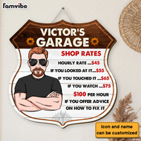 Personalized Gift For Dad Grandpa Garage Wood Sign 25883 thumb 1