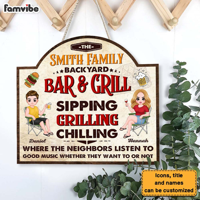 Personalized Gift For Couple Bar And Grill Wood Sign 25890 1