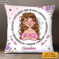 Personalized Gift for Girls She Is Pillow 25896 thumb 1