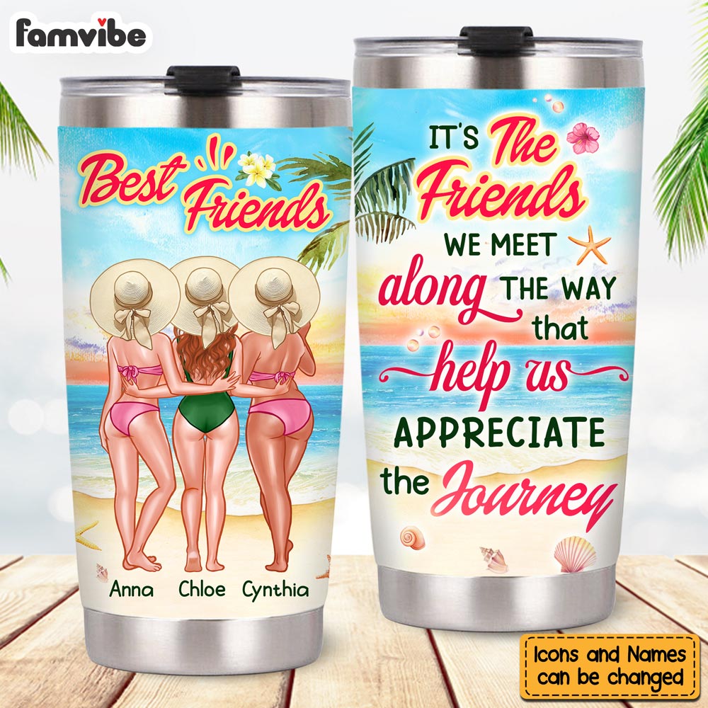 Personalized Gift For Friends Appreciate The Journey With Friends Steel Tumbler 25898 Primary Mockup