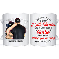 Personalized Gift For Couple Smile A Little Harder Mug 25903 thumb 1