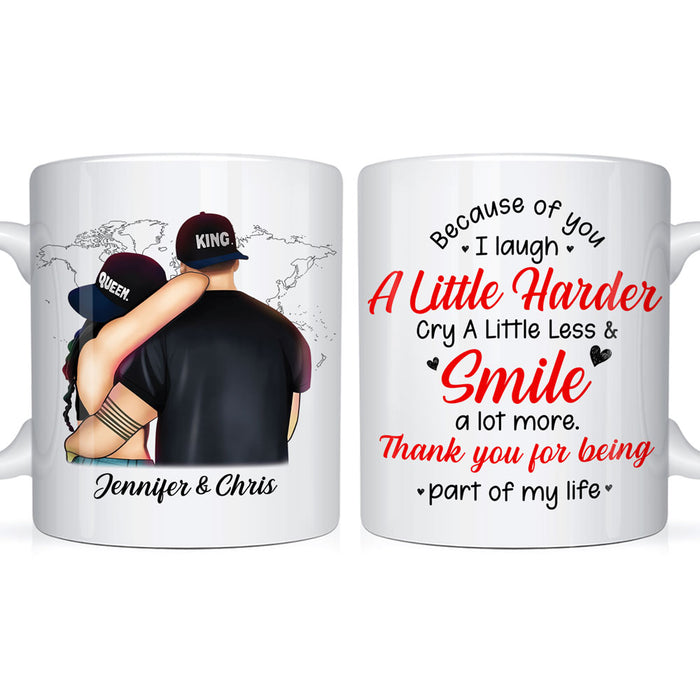 Personalized Gift For Couple Smile A Little Harder Mug 25903 1