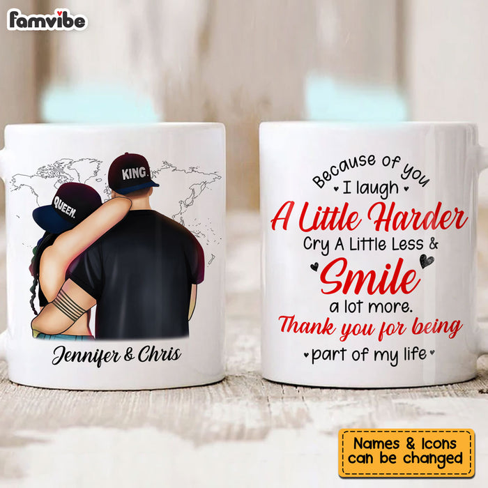 Personalized Gift For Couple Smile A Little Harder Mug 25903 1