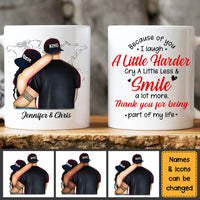Personalized Gift For Couple Smile A Little Harder Mug 25903 thumb 1