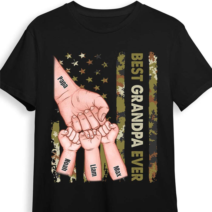 Personalized Gift For Dad Grandpa Fist Bump Camo Shirt - Hoodie - Sweatshirt 25909 1