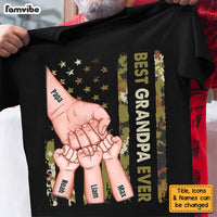 Personalized Gift For Dad Grandpa Fist Bump Camo Shirt - Hoodie - Sweatshirt 25909 thumb 1