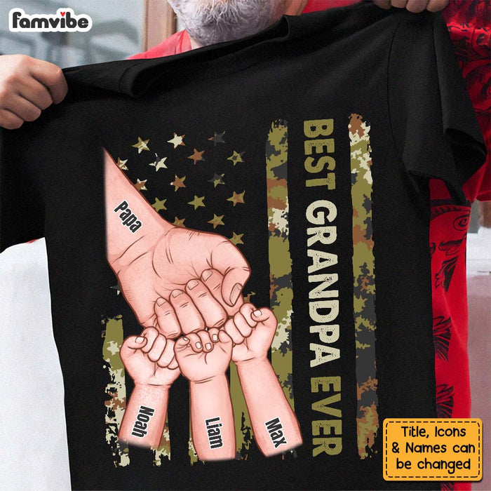 Personalized Gift For Dad Grandpa Fist Bump Camo Shirt - Hoodie - Sweatshirt 25909 1